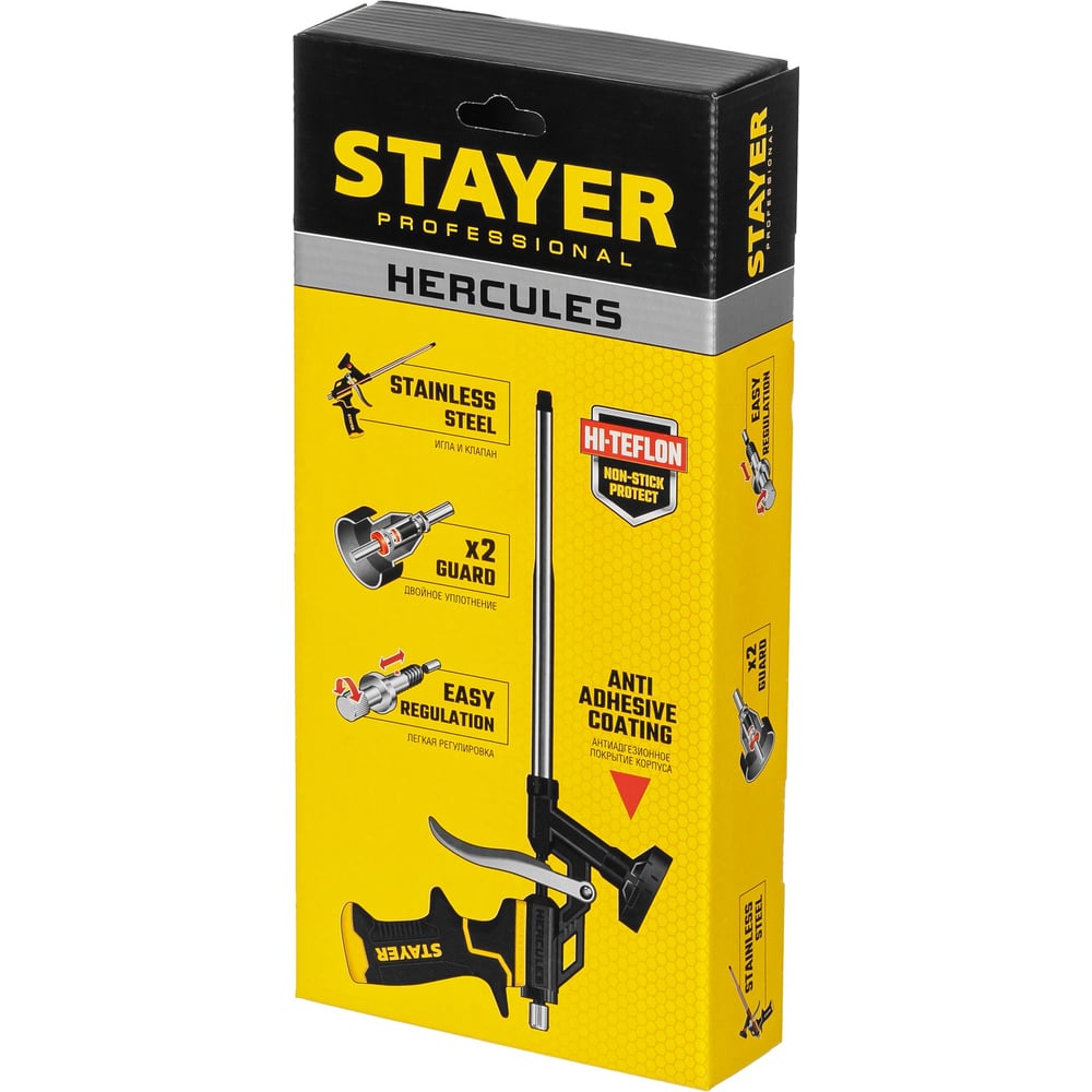 Тефлоновый пистолет для монтажной пены, STAYER Hercules Professional