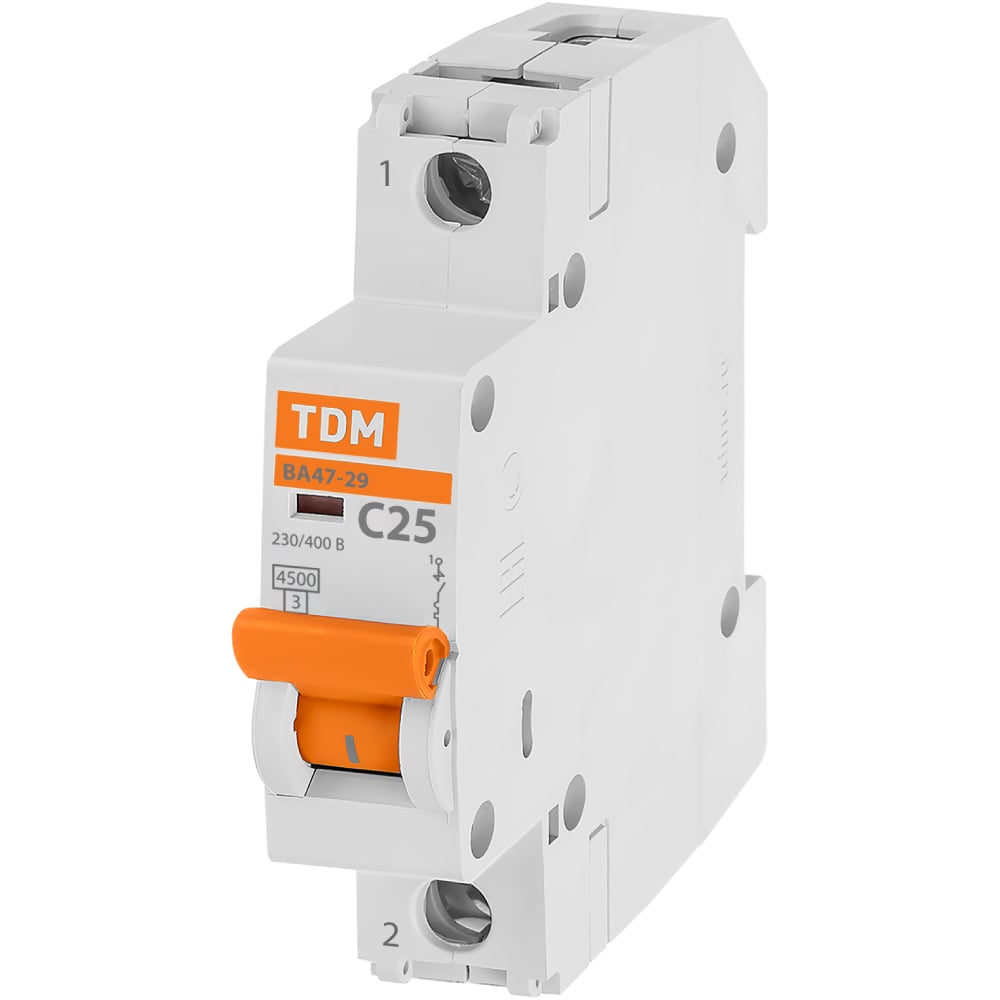 Автоматический выключатель ВА47-29 (1Р; 25 А; 4.5 кА; С) TDM ELECTRIC SQ0206-0076