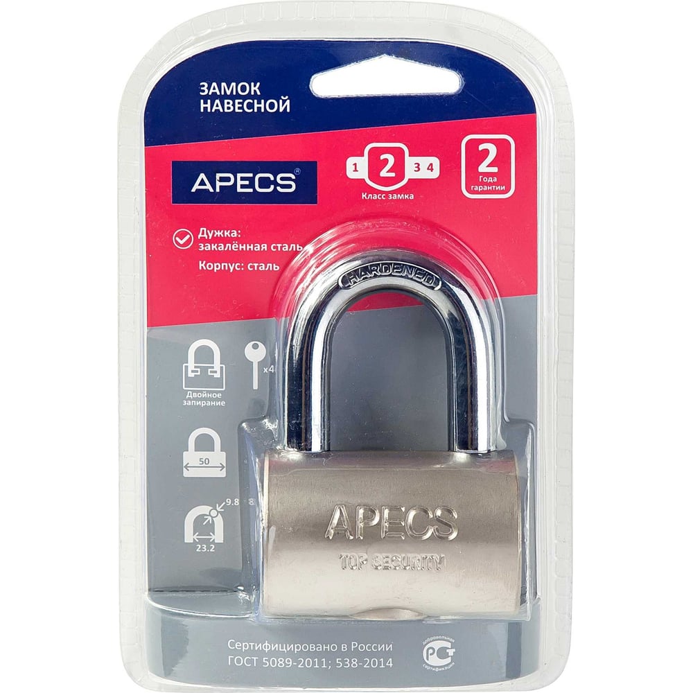 Замок навесной APECS PDS-32-50 12327 00012327