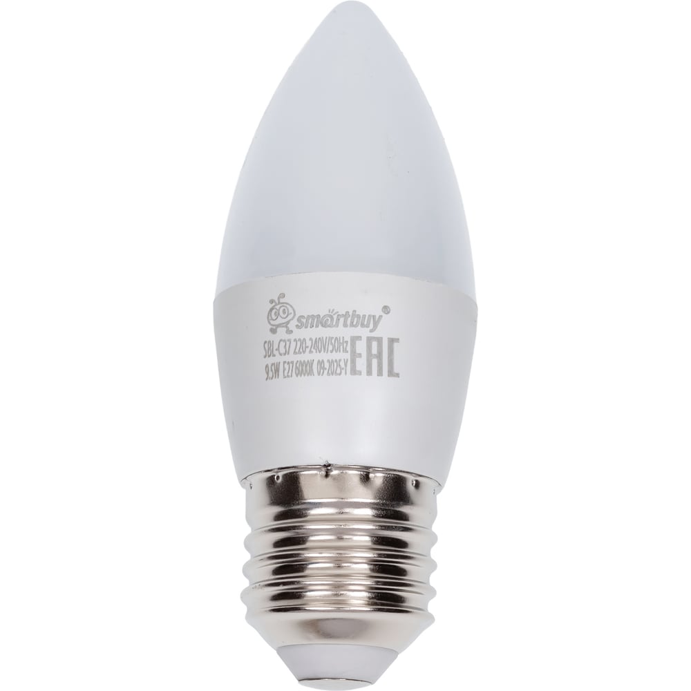 Светодиодная лампа Smartbuy LED C37-9,5W/6000 SBL-C37-9_5-60K-E27