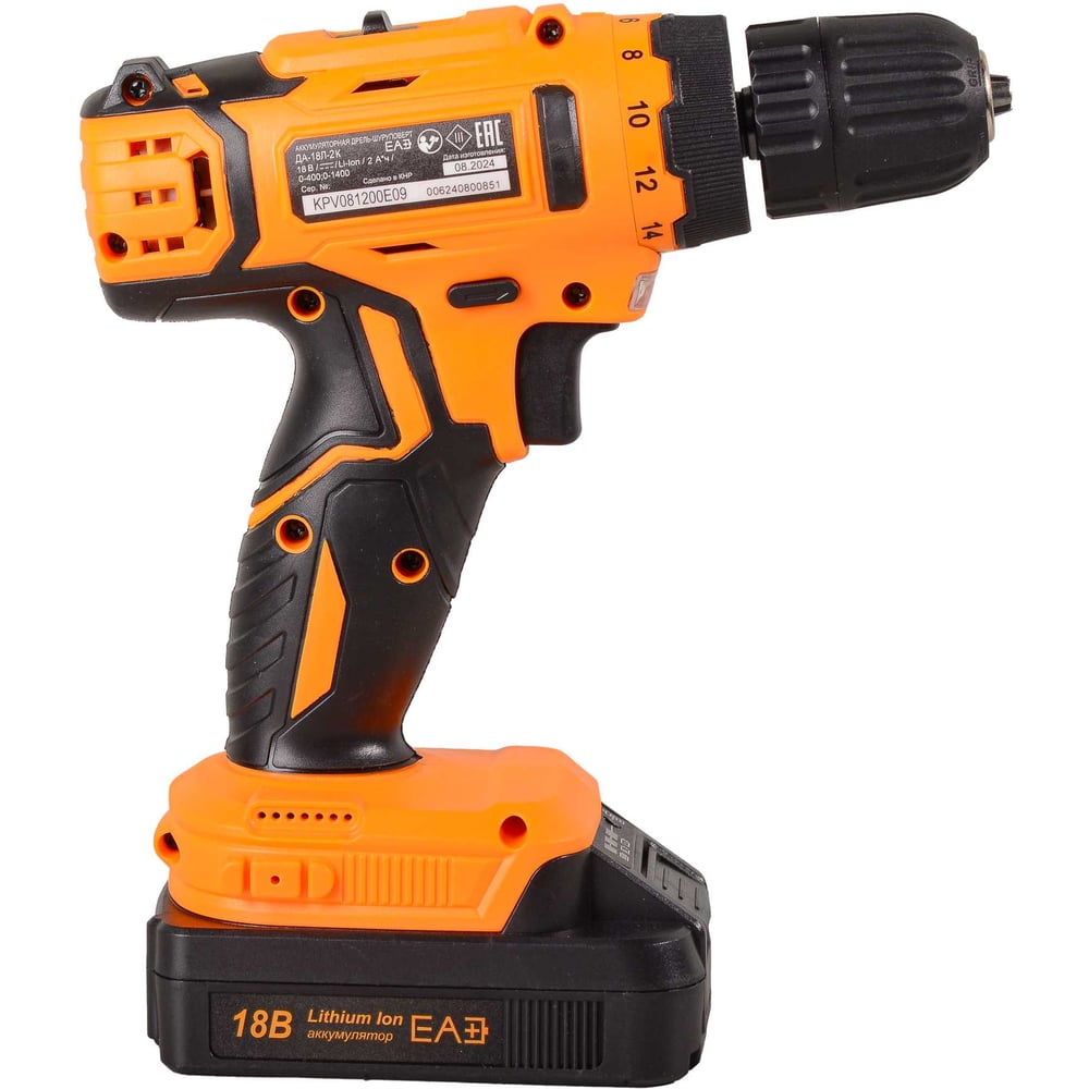 Шуруповерт аккумулят Вихрь ДА-18Л-2К (18V? 2Li-lon x2Ач) кейс