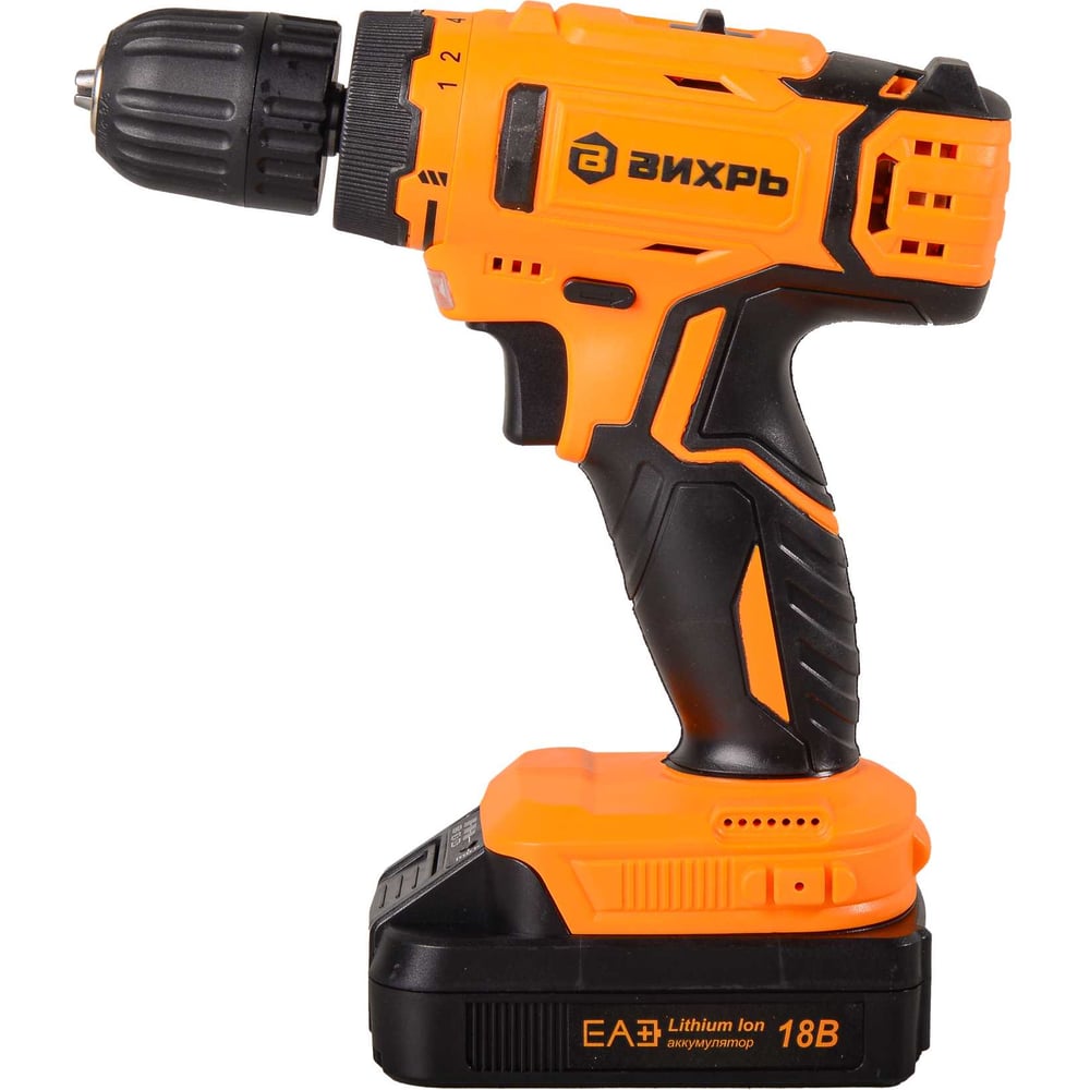 Шуруповерт аккумулят Вихрь ДА-18Л-2К (18V? 2Li-lon x2Ач) кейс