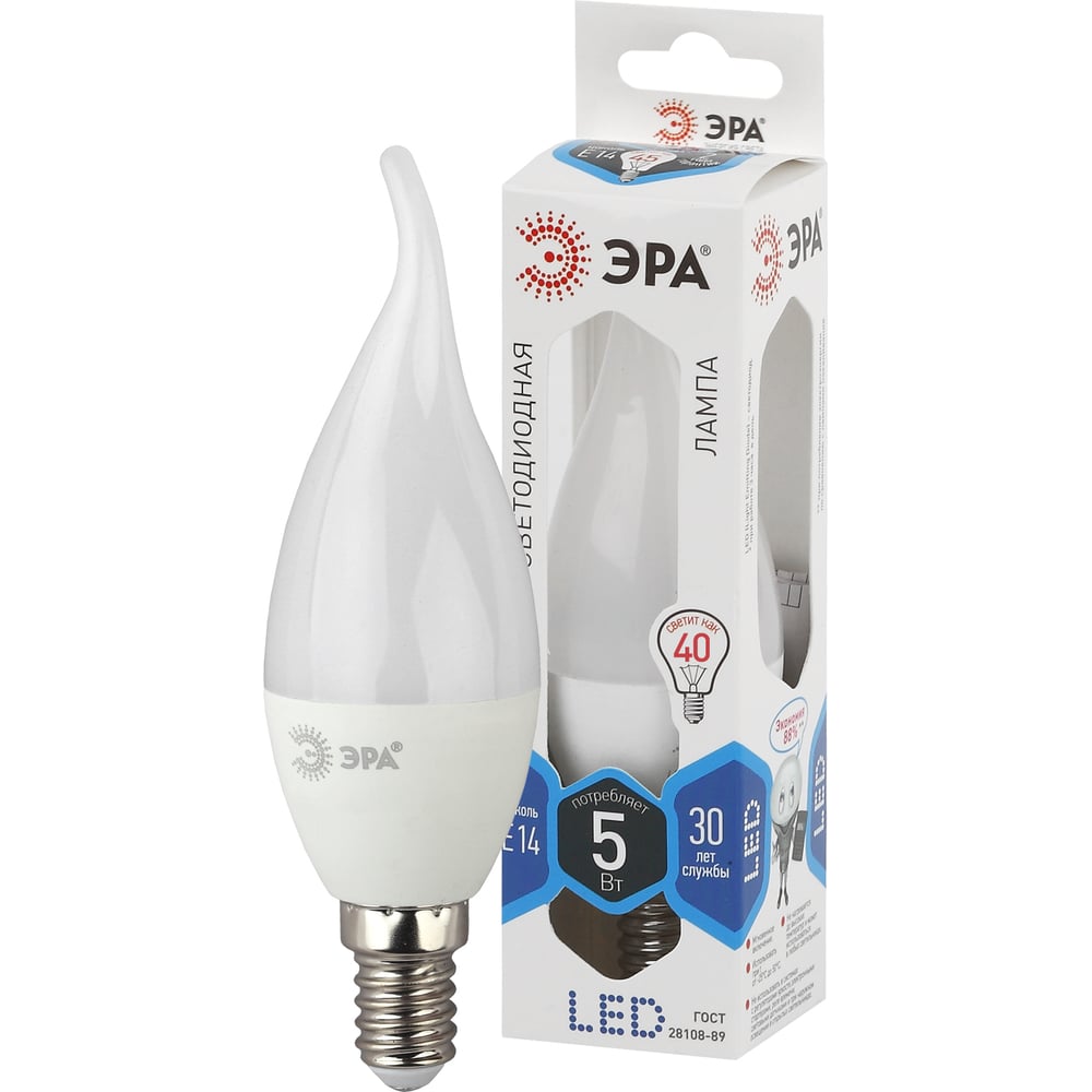 Лампа светодиодная ЭРА LED smd BXS-5w-840-E14
