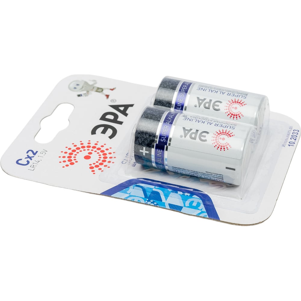 Батарейка алкалиновая ЭРА "Energy", тип C (LR14), 1,5В, 2 шт
