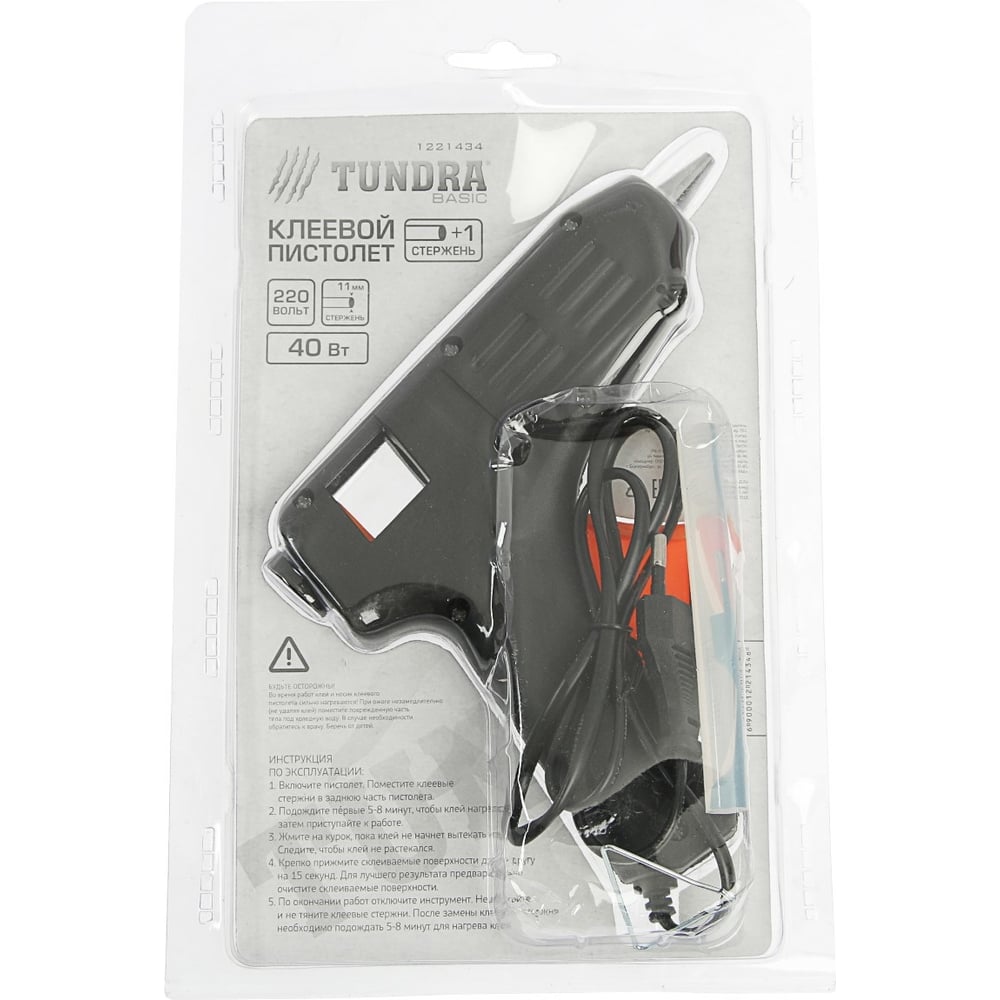 Клеевой пистолет TUNDRA 40Вт