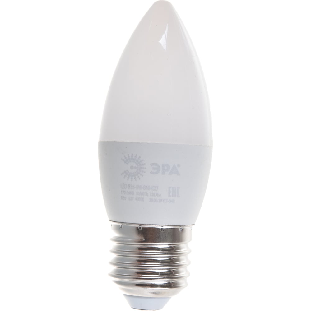 Светодиодная лампа ЭРА LED B35-9W-840-E27, свеча, нейтральный Б0027972