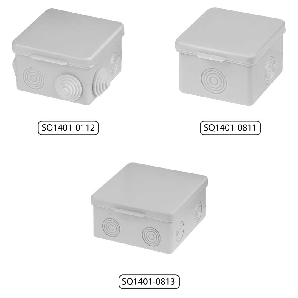 Коробка распаячная ОП 80x80х50мм,крышка IP54, 7вх, без гермовводов TDM