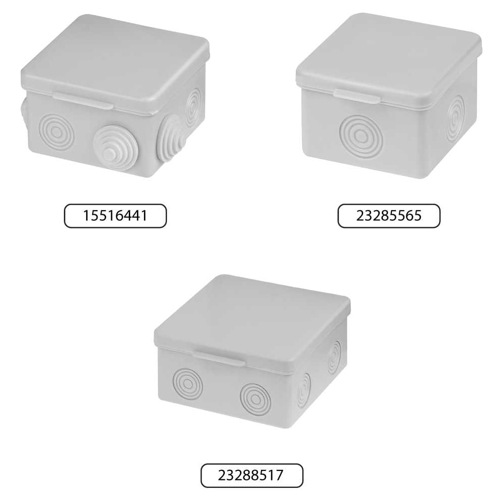 Коробка распаячная ОП 80x80х50мм,крышка IP54, 7вх, без гермовводов TDM